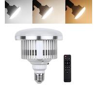 BOLLUMA 50W Photography LED Light Bulb, Bi-Color Dimmable E27 3000K-6500K, Photo Studio Bulb with Remote Control Daylight Lamp for Photo Video Shooting Softbox Lighting Kit Home Garage Lighting