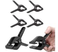 BOLLUMA 6 Packs Heavy Duty Muslin Backdrop Spring Clamps, 4.5inch Photo Backdrop Support Clips for Photography Background Stand, Canvas, Paper Roll, Chroma Key Screen, Reflectors