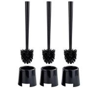 BOLMEN Basic Toilet Brush with Holder, Black, 36.5cm - Set of 3
