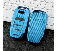 BOLNEY TPU Carbon Fiber Car Key Cover Fob Case Protector Bag for Audi A1 A3 A4 A5 A6 A7 A8 Q3 Q5 Q7 2009-2015 Auto Parts