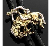 Bolo Tie Western Rodeo - Cowboy with Horse - Bolotie