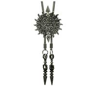 Bolo Tie with Sun And Cross Celtic Religion Style Soft and Metal copper Rope - silver - Medium