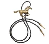 Bolo Ties for Men Western - Handmade 3D Horse Bolo Tie Design Cowboy Bolo Tie for Women Cowgirl Western Costume Accessories, Horse - Bronze, 40.55 " L X 1.34" W