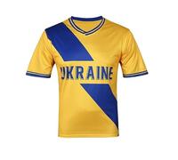 Bolognifi Men's Football Jersey Europe/America Cup Soccer T-shirt Sweatshirt Fans Footy Half Sleeves(Ukraine,XL)