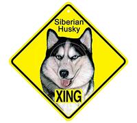 Boloi Siberian Husky Xing Metal Plaque Tin Wall Sign Retro Iron Painting Warning Wall Poster for Cafe Pub Bar Gaming Room Wedding Gift
