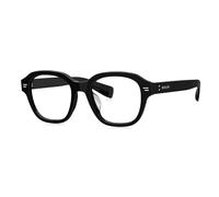 BOLON Acetate Clear Lens Prescription lrregular Shape Eyeglass Frame for Men Teens BJ3201, Gloss Black/Demo Lens, 51mm