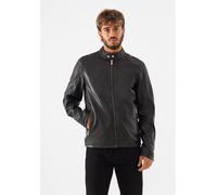 Bolongaro Trevor Men's Real Leather Arthur Racer Jacket in Black | Size: Medium Bolongaro Trevor Black M