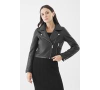 Bolongaro Trevor Women's Real Leather Millie Biker Jacket in Black | Size: Medium Bolongaro Trevor Black M