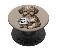 Bolonka Dog with Cup Coffee Says No, ähm einfach nö PopSockets Adhesive PopGrip