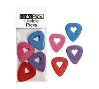 BoloPick 8 Heart Felt Ukulele Picks, with Easy to Hold Cutout Heart, for Ukulele (8 Pack, Original)