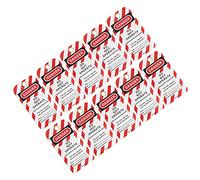 BOLORAMO 10PCS Lockout Tag, Red, Industrial, Chemical, Electric Power, Petroleum, Lock Out Tag Out