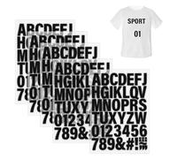 Bolosa 210 pcs Vinyl Iron-On Letters and Numbers, 2 Inch A to Z and 0 to 9 | Five sheets of custom heat-transfer characters for T-shirts, jerseys, hats, clothing printing and DIY craft projects