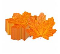 Bolosa Maple Leaf Napkins, Leaf Shaped Paper Napkins for Thanksgiving Decor | Absorbent paper material, 31 x 28 cm unfolded size, maple leaf shape design, Thanksgiving and autumn table decoration