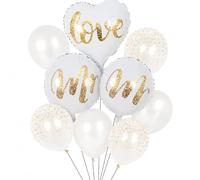 Bolosa Mr and Mrs Balloons Wedding, Wedding Balloons Decorations with Love Foil Balloon, Hen Party Decorations, Bridal Shower Decorations, Proposal Decorations for Wedding Party, Romantic Party