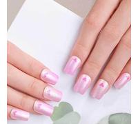 Boloshine 20Pcs Semi Cured Gel Nail Strips, Glossy Self-Adhesive Gel Nail Stickers with Nail File & Wooden Stick, Salon-Quality Soft Gel Nail Wraps UV/LED Lamp Required - Moments When Hearts Sing