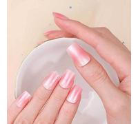 Boloshine 20Pcs Semi Cured Gel Nail Strips, Glossy Self-Adhesive Gel Nail Stickers with Nail File & Wooden Stick, Salon-Quality Soft Gel Nail Wraps UV/LED Lamp Required - Innocent Maiden