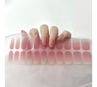 Boloshine 22pcs Semi Cured Gel Nail Strips, Nail Gel Polish Strips Full Wraps UV Gel Nail Stickers, Long Lasting Nail Wraps for Salon-Quality Manicure(UV/LED Lamp Required) - Blush Dreams