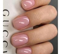 Boloshine 24 Pieces False Nails, Acrylic French Manicure Press on Nails, Full Coverage Press on Nails Solid Color Fake Nails Kit, Artificial Nails for Women Girls, Sweet Memories