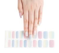 Boloshine Semi Cured Gel Nail Stickers, 20 Pcs Full Cover Self-Adhesive UV Nails Gel Strips for Women Girls Manicure - Childhood Sweets