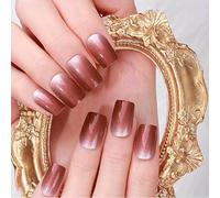 Boloshine UV Gel Nail Stickers, 20Pcs Semi Cured Gel Nail Strips French Tip Manicure, Long Lasting Self-Adhesive Full Nail Wraps, Waterproof Nail Polish Stickers for Women Girls - Crimson Grandeur