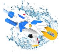 Boloshine Water Pistol for Kids, 400ml Powerful Water Gun, Summer Outdoor Water Blaster Shooting Game, Beach Swimming Pool Garden Party Squirt Guns Water Fighting Toys for Kids Adults (White Mecha)