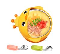 Bols Pour Bébés Avec Ventouse - Suction Pour Bébé Avec Couvercles | Bols Pour Bébés Avec Ventouse | Bol À Ventouse Pour Bébé | Set De Repas Enfant Avec Cuillère Et Fourchette | Isolation Thermique Ust