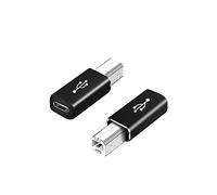 Bols USB C Female to MIDI Adapter, USB C to USB B Adapter (2packs), Compatible with Printers, MIDI, Electric Pianos, Synthesizers and More Type-C Devices/laptops, etc. (Black)…