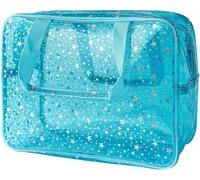 Bolsa de cosméticos Grande y Bolsa de viaje con ASA, Material duradero, diseño de cremallera, Ideal para maquillaje, artículos esenciales de viaje, Rosa, 11.81x5.12x8.27inch-Ling