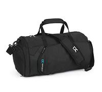 Bolsa de viaje impermeable de 30 litros, Bolsa de gimnasio, bolsas de gimnasio para Mujeres, bolsas de lona de gimnasio, con compartimento separado para Zapatos, Bolsa de gimnasio (Negra)