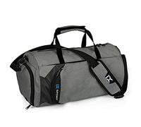Bolsa de viaje impermeable de 30 litros, Bolsa de gimnasio, bolsas de gimnasio para Mujeres, bolsas de lona de gimnasio, con compartimento separado para Zapatos, Bolsa de gimnasio (Gris oscura)