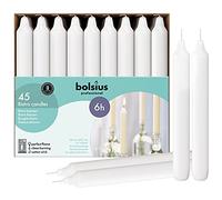 Bolsius 103403679902 Bistro Candle, 7", White (Pack of 45)
