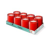 Bolsius 103422531841 Starlight Jar Candle, Red (Pack of 8)