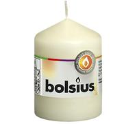 Bolsius Pillar Candle, Ivory, Paraffin Wax, 6x6x8 cm