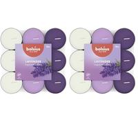 Bolsius - 18 Scented tealights - Lavender - Burning time of 3.5 Hours - Diameter 38 mm - Natural extracts - Contains Vegan Wax - No Palm Oil (Pack of 2)