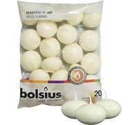 20 Bolsius 5 Hour Quality Ivory Floating Candles, by White Candle Company