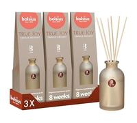 bolsius, 3-Pack Reed Diffuser, Vanilla Delight, 80 ml, Fragrance release for up to 8 weeks