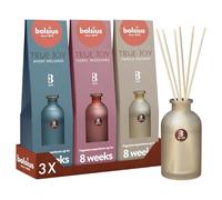 bolsius, 3-Pack Reed Diffuser, Various Scents, 80 ml, Fragrance Release for up to 8 Weeks