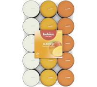 Bolsius - 30 Scented tealights - Mango - Burning time of 3.5 Hours - Diameter 38 mm - Natural extracts - Includes Vegan Wax - No Palm Oil
