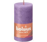 BOLSIUS 4 Pack Vibrant Violet (Purple) Rustic Pillar Candles - 2.8″ × 5″ - Premium European Quality - Natural Eco-Friendly Plant-Based Wax - Unscented Dripless Smokeless 60 Hour Party Candles