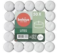 Bolsius 50 Pack Burns Aprx. 3.5 Hour White Tea light
