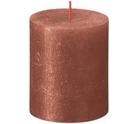 BOLSIUS Amber Rustic Shimmer Metallic Pillar Candle 8cm x 7cm
