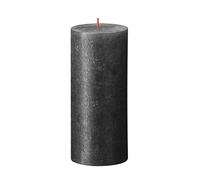 BOLSIUS Anthracite Rustic Shimmer Metallic Pillar Candle 19cm x 7cm