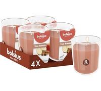 Bolsius - Apple Cinnamon - Brown - Set of 4 Scented Candles - 3.8″ × 3.3″ - Burn time: 45 Hours - with Natural extracts - Natural Vegetable Wax - Palm Oil Free