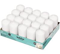 Bolsius Basic Candles for Decoration, Ceramic, White, dimensione Cero singolo: h 9.8 cm Ø4.8cm