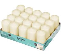Bolsius Candle Base for Decoration, Wax, Ivory, Single Wax Size: Height 10 cm, Diameter 4.8 cm, 20 Pieces