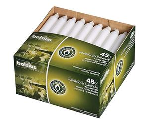 Bolsius Candles & Nightlights P963 Bistro Candle, 8", White