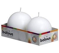 Bolsius Church Ball Candle White 70mm Pack of 2