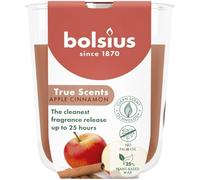 Bolsius - Cinnamon Apple - Light Brown - Set of 6 Scented Candles - 3.2″ × 2.8″ - Burn time: 25 Hours - with Natural extracts - Natural Vegetable Wax - Palm Oil Free