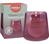 Bolsius, CleanLight Starter Set, Refillable Scented Candle, Stand & 1 Refill, Pink, Cedarwood & Vetiver, 20 Hour Burning Time, Natural Extracts & Vegan Wax
