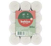 Bolsius Clear Cup Tealights - 24 Pack - White